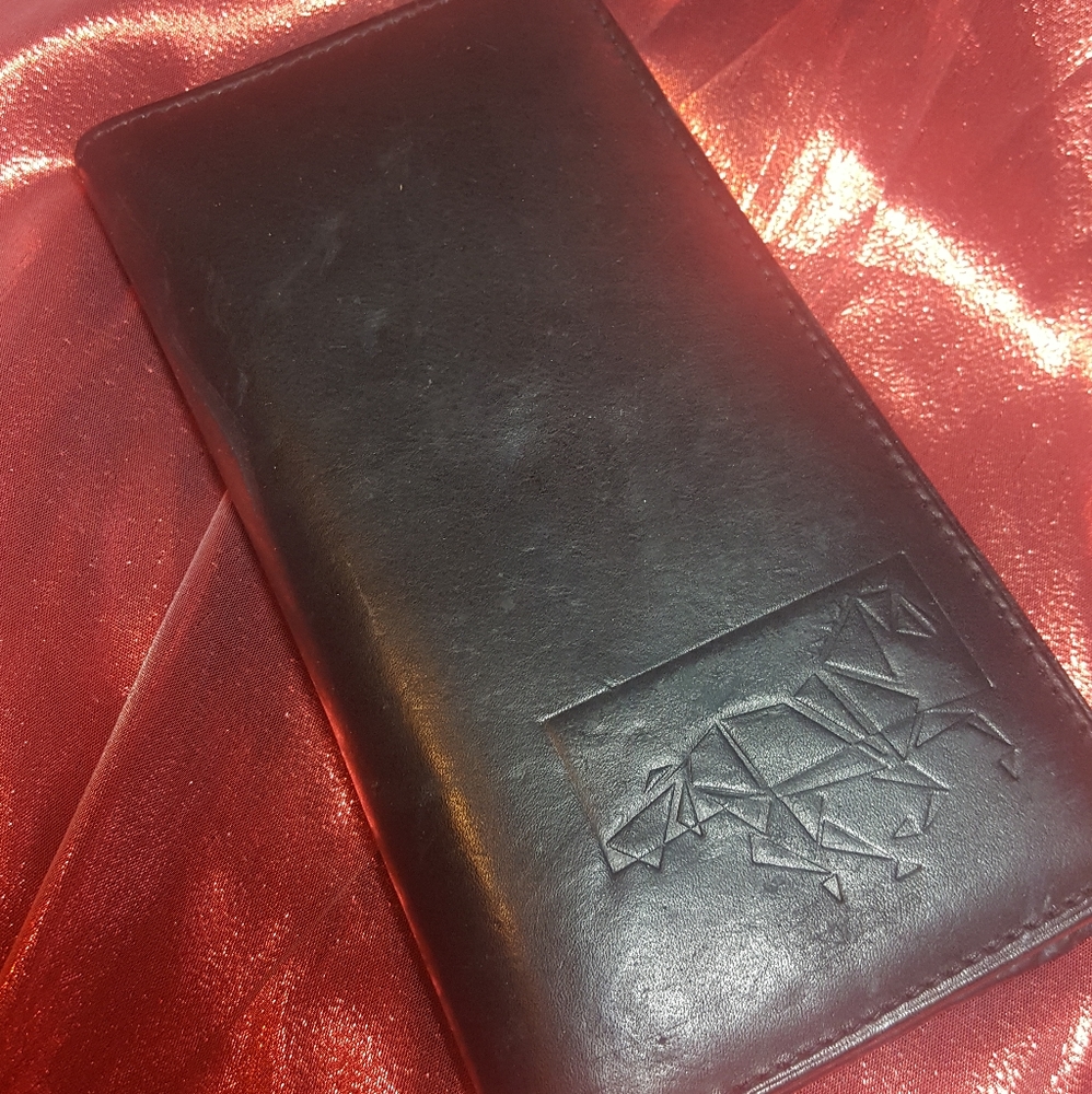 Leather wallet and check book cover
